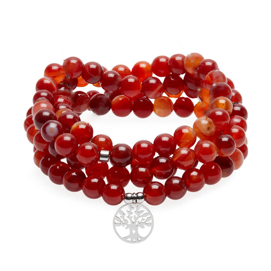 Sensuality" Mala Bracelet – 108 Carnelian Beads for Passion and Vitality