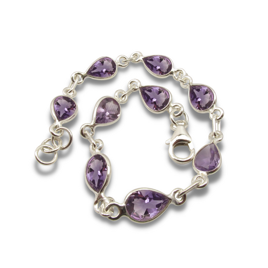Amethyst Bracelet 'Venus' in Silver – Inner Peace & Elegance