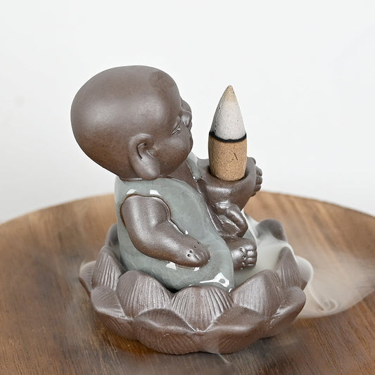 Inner Joy Monk Ceramic Incense Burner