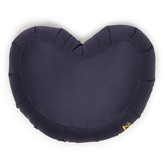 Navy Blue Heart Zafu Cushion (Cotton/Buckwheat) – Your Meditation Companion