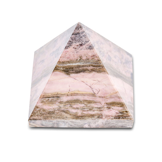 Joy and Unconditional Love" Rhodonite Pyramid